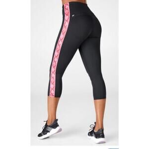 Fabletics High Waisted Ultracool Side Stripe Crop Leggings Women Size XS NEW